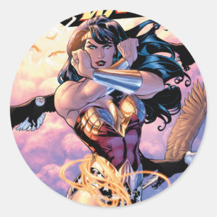 Wonder Woman Comic Cover #1 Classic Round Sticker