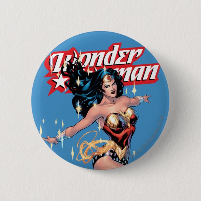 Wonder Woman Comic Cover Pinback Button (Front)