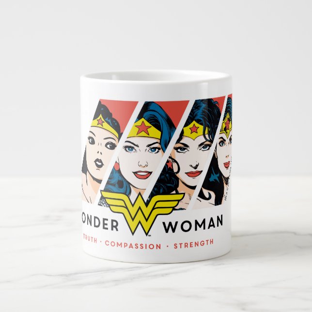 Wonder Woman Comic Evolution Graphic Giant Coffee Mug (Front)