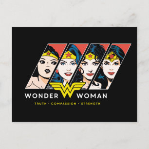 Wonder Woman Comic Evolution Graphic Invitation Postcard