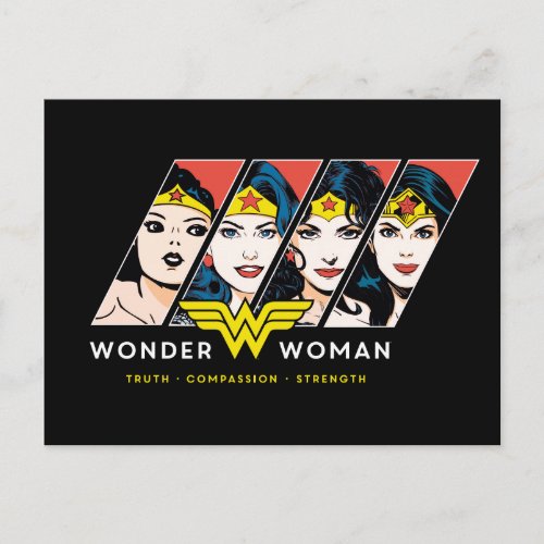 Wonder Woman Comic Evolution Graphic Invitation Postcard