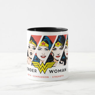 Wonder Woman Comic Evolution Graphic Mug