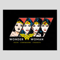 Wonder Woman Comic Evolution Graphic Poster