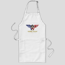 Wonder Woman Crossed Arms in Logo Collage Long Apron