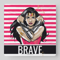 Wonder Woman Defend - Template Square Wall Clock