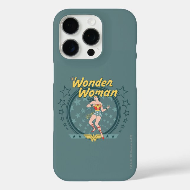 Wonder Woman Distressed Star Design Case-Mate iPhone Case (Back)