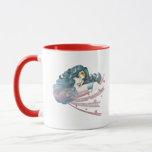 Wonder Woman Dolphin and Stripes Mug
