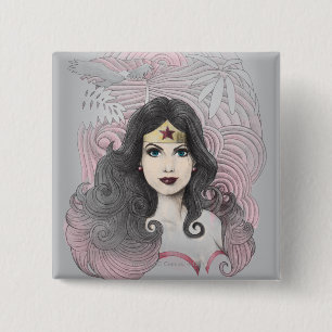 Wonder Woman Eagle and Trees Button