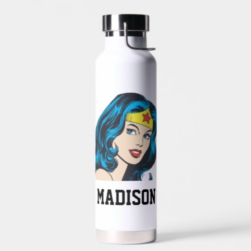 Wonder Woman Face  Add Your Name Water Bottle