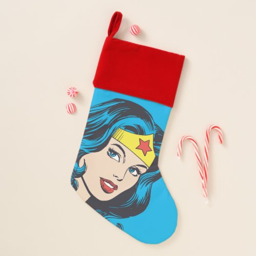 Wonder Woman Face Christmas Stocking