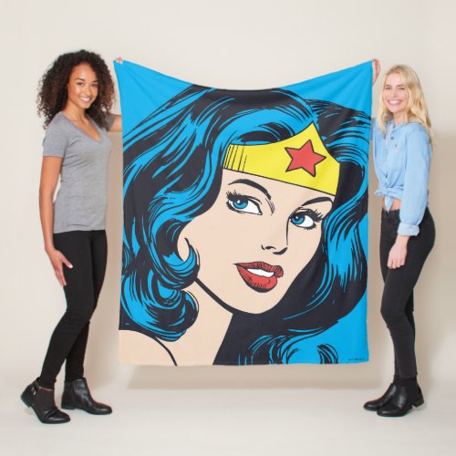 Wonder Woman Face Fleece Blanket
