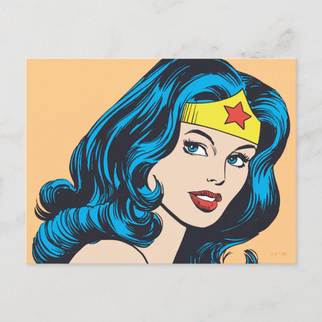 Wonder Woman Face Postcard Zazzle - Main Image