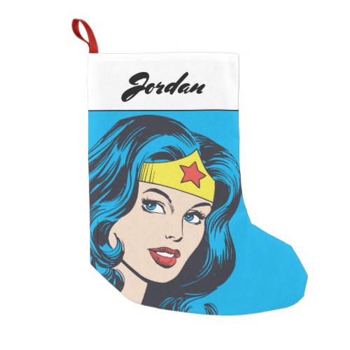 Wonder Woman Face Small Christmas Stocking