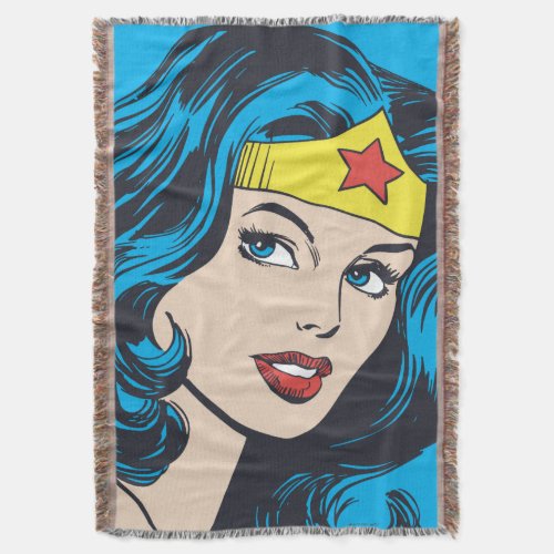 Wonder Woman Face Throw Blanket