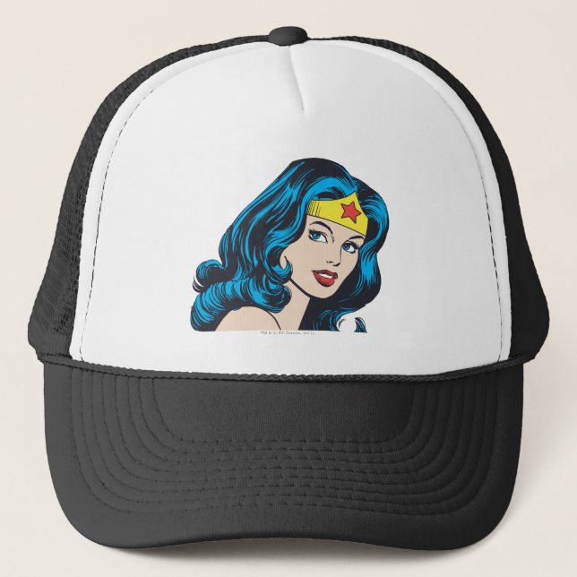 Wonder Woman Face Trucker Hat (Front)