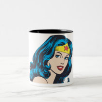 Wonder Woman Face Two-Tone Coffee Mug