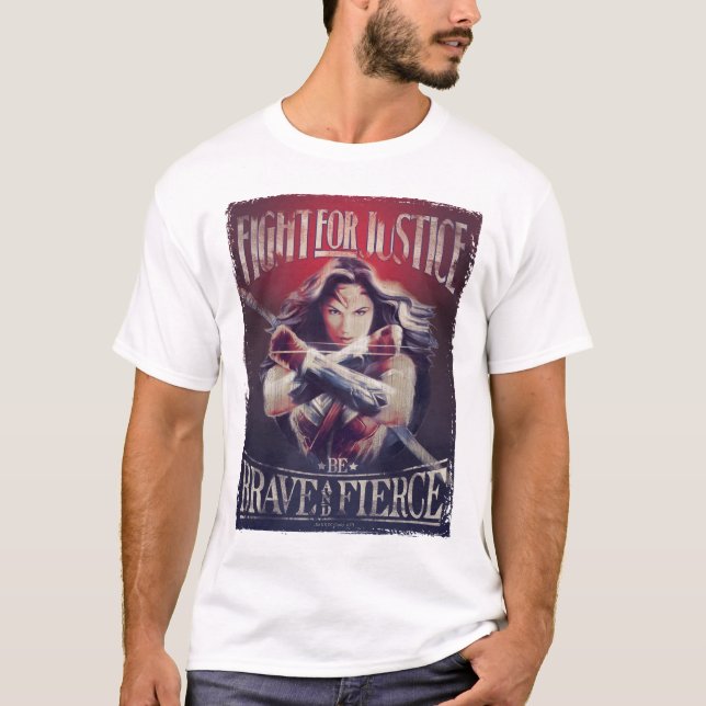 Wonder Woman Fight For Justice T-Shirt (Front)