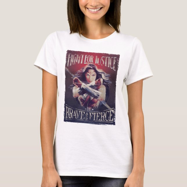 Wonder Woman Fight For Justice T-Shirt (Front)