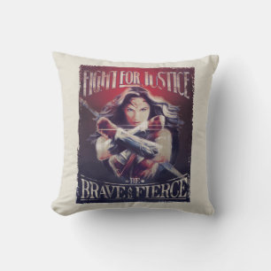 Wonder Woman Fight For Justice Throw Pillow