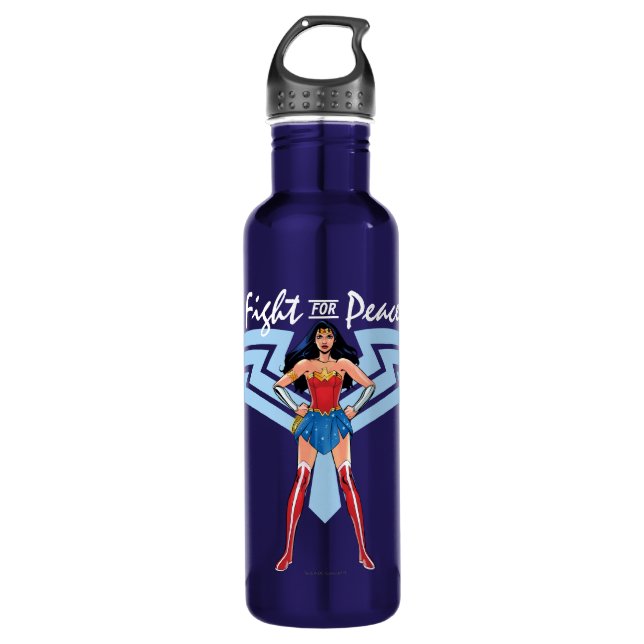 Wonder Woman - Fight For Peace Stainless Steel Water Bottle (Front)
