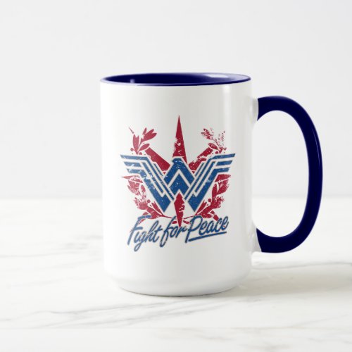 Wonder Woman Fight For Peace Symbol Mug