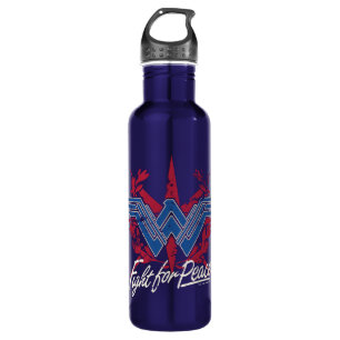 Wonder Woman Fight For Peace Symbol Stainless Steel Water Bottle