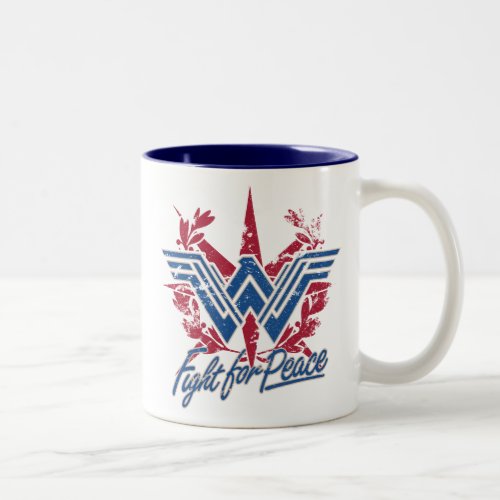 Wonder Woman Fight For Peace Symbol Two_Tone Coffee Mug