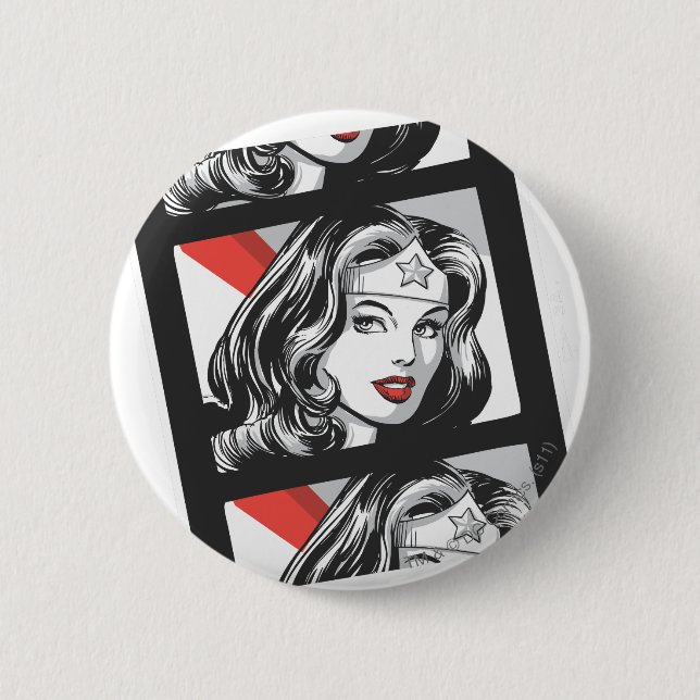 Wonder Woman Film Strip Pinback Button (Front)