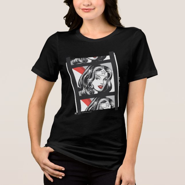 Wonder Woman Film Strip Tri-Blend Shirt (Front)