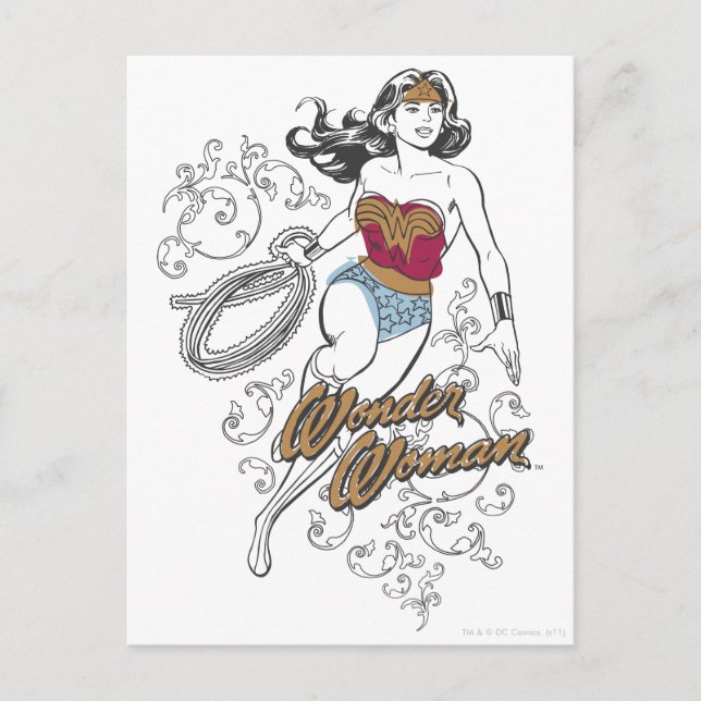 Wonder Woman Flourish Postcard (Front)