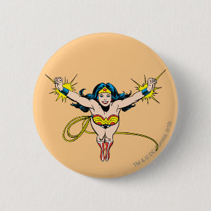 Wonder Woman Fly Forward Pinback Button