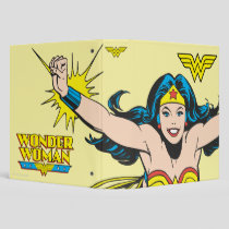Wonder Woman Flying Forward 3 Ring Binder