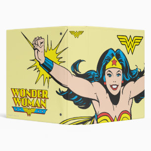 Wonder Woman Flying Forward 3 Ring Binder