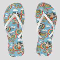 Wonder Woman Flying High Pattern Flip Flops