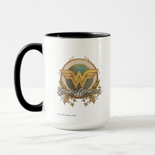 Wonder Woman Foliage Sketch Logo Mug