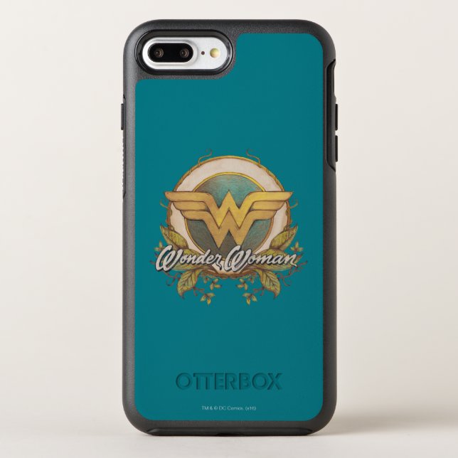 Wonder Woman Foliage Sketch Logo Otterbox iPhone Case (Back)