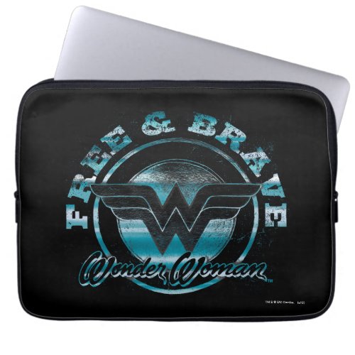 Wonder Woman Free  Brave Grunge Graphic Laptop Sleeve