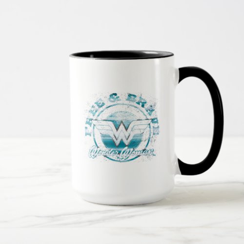 Wonder Woman Free  Brave Grunge Graphic Mug