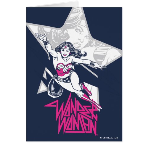 Wonder Woman Glam Rock Flying Character Graphic