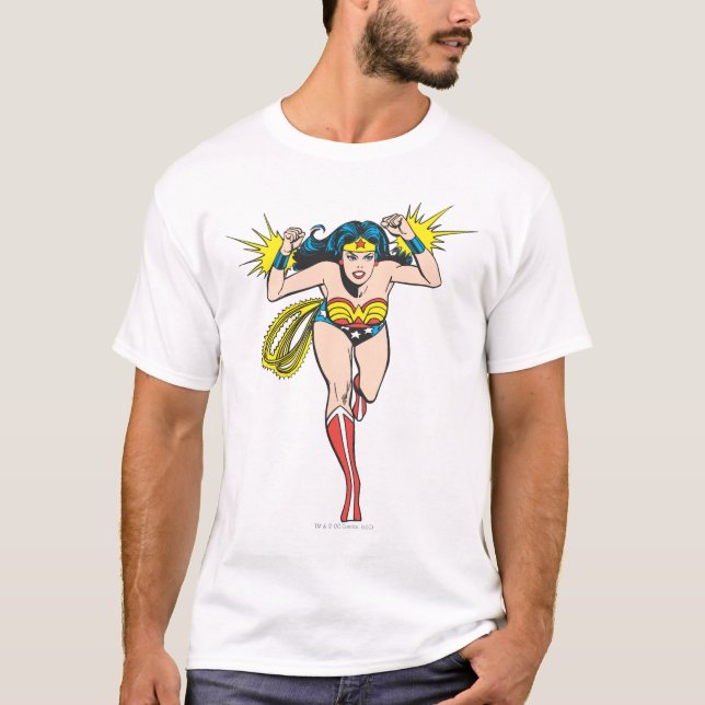 Wonder Woman Glowing Cuffs T-Shirt (Front)