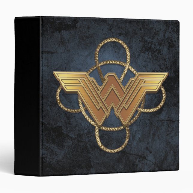 Wonder Woman Gold Symbol Over Lasso Binder (Front/Spine)