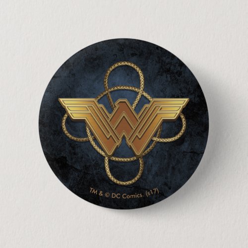 Wonder Woman Gold Symbol Over Lasso Button