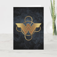 Wonder Woman Gold Symbol Over Lasso Card
