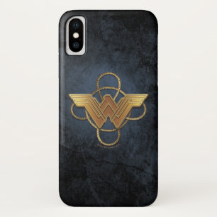 Wonder Woman Gold Symbol Over Lasso iPhone X Case