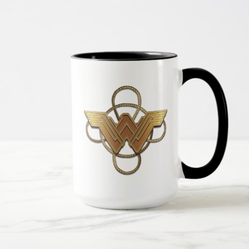 Wonder Woman Gold Symbol Over Lasso Mug