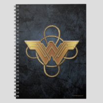 Wonder Woman Gold Symbol Over Lasso Notebook
