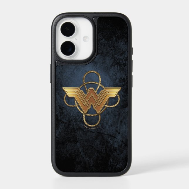 Wonder Woman Gold Symbol Over Lasso Otterbox iPhone Case (Back)