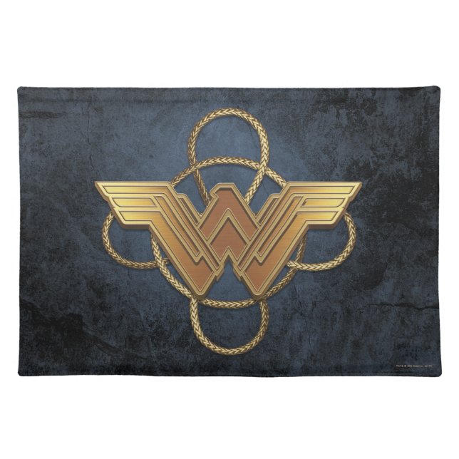 Wonder Woman Gold Symbol Over Lasso Placemat (Front)