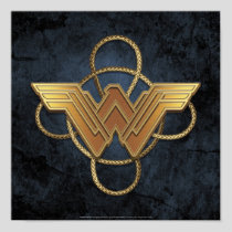 Wonder Woman Gold Symbol Over Lasso Poster