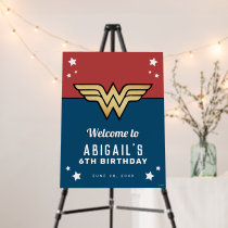 Wonder Woman Golden Logo Birthday Welcome Sign